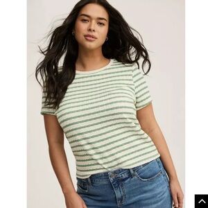 Torrid Textured Crew Neck Tee